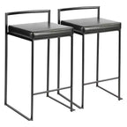 Lot de 2 tabourets de bar contemporains Fuji à hauteur de comptoir 26 po - LumiSource