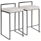 Lot de 2 tabourets de bar contemporains Fuji à hauteur de comptoir 26 po - LumiSource