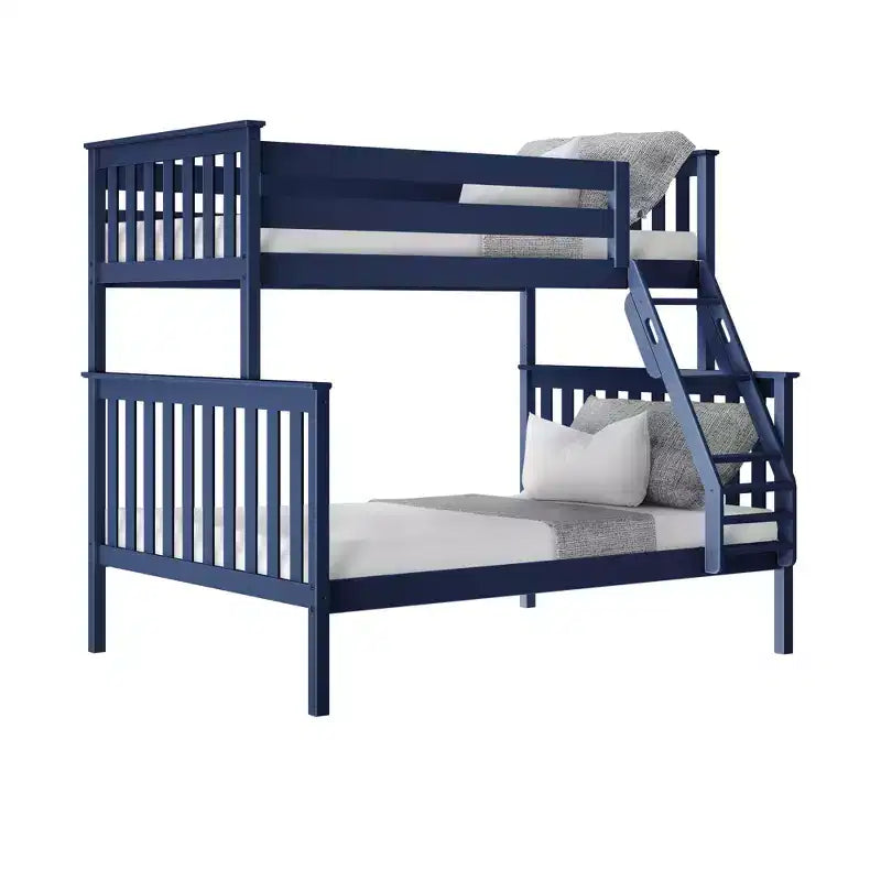 Max & Lily Lit superposé double sur toute la taille, Lits superposés en bois massif avec échelle pour enfants