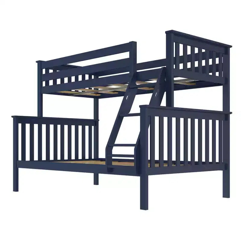 Max & Lily Lit superposé double sur toute la taille, Lits superposés en bois massif avec échelle pour enfants