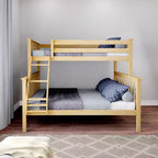 Max & Lily Lit superposé double sur toute la taille, Lits superposés en bois massif avec échelle pour enfants