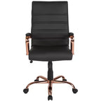 Fauteuil de bureau de direction pivotant Flash Furniture à dossier haut avec structure et accoudoirs en métal