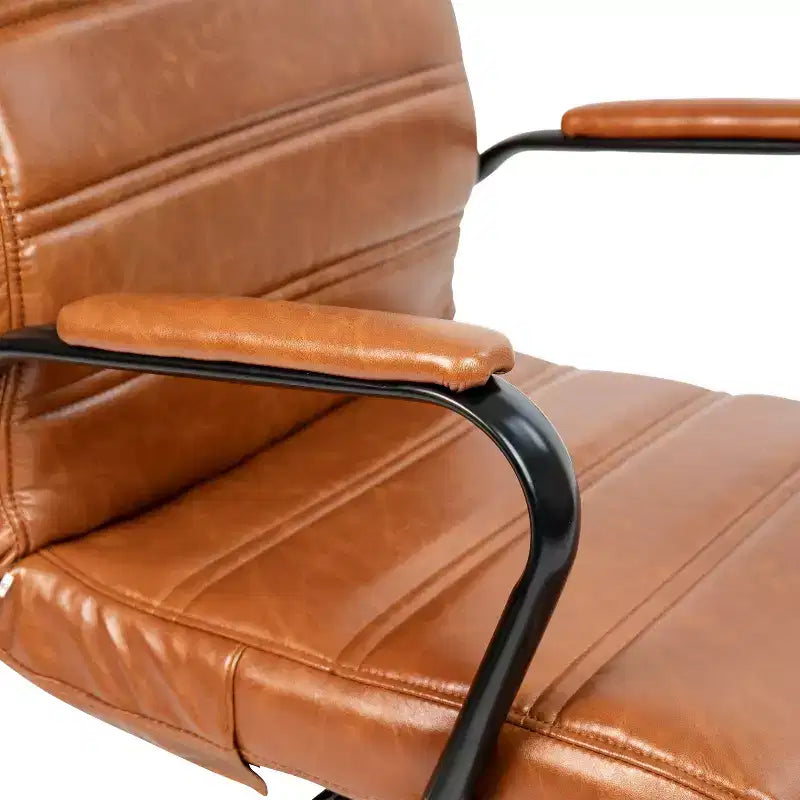 Fauteuil de bureau de direction pivotant Flash Furniture à dossier haut avec structure et accoudoirs en métal