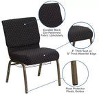 Chaise d'église HERCULES Series 53 cm (21'') avec porte-livre Flash Furniture