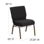 Chaise d'église HERCULES Series 53 cm (21'') avec porte-livre Flash Furniture