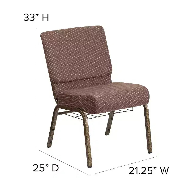 Chaise d'église HERCULES Series 53 cm (21'') avec porte-livre Flash Furniture