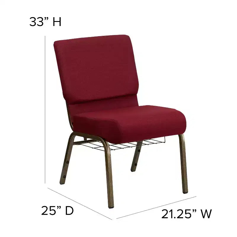 Chaise d'église HERCULES Series 53 cm (21'') avec porte-livre Flash Furniture