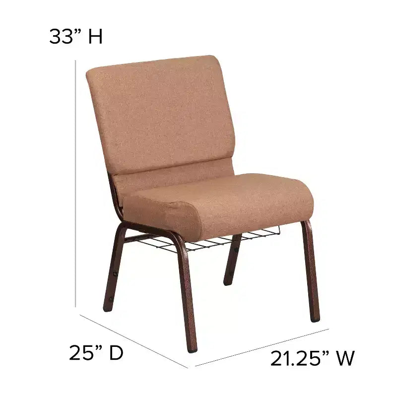 Chaise d'église HERCULES Series 53 cm (21'') avec porte-livre Flash Furniture