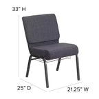 Chaise d'église HERCULES Series 53 cm (21'') avec porte-livre Flash Furniture