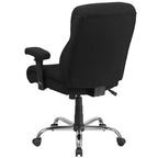 Emma and Oliver Chaise de bureau ergonomique pivotante mi-dossier, grande et haute, avec surpiqûres épurées, capacité de 400 lb