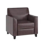 Emma and Oliver Leather Chair with Clean Line Stitched Frame