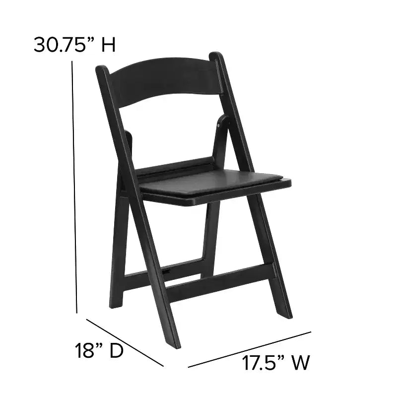 Emma et Oliver Chaise pliante en résine avec assise rembourrée en vinyle, lot de 2, pour mariage ou événement