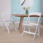 Emma et Oliver Chaise pliante en résine avec assise rembourrée en vinyle, lot de 2, pour mariage ou événement