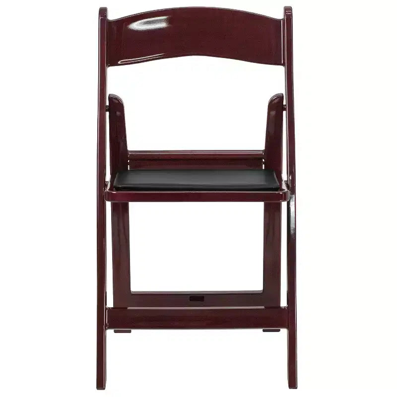 Emma et Oliver Chaise pliante en résine avec assise rembourrée en vinyle, lot de 2, pour mariage ou événement