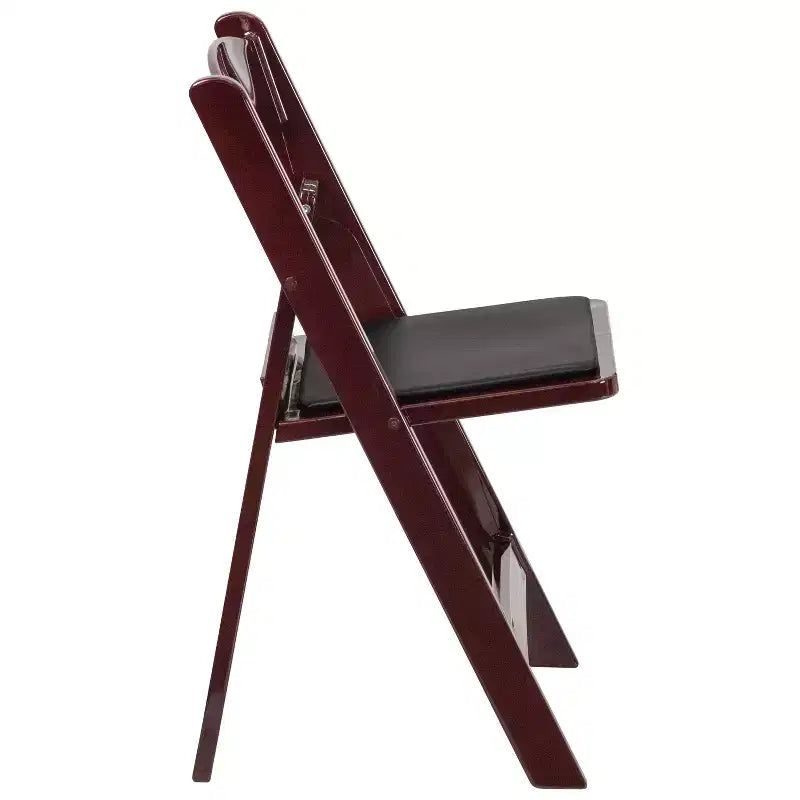 Emma et Oliver Chaise pliante en résine avec assise rembourrée en vinyle, lot de 2, pour mariage ou événement