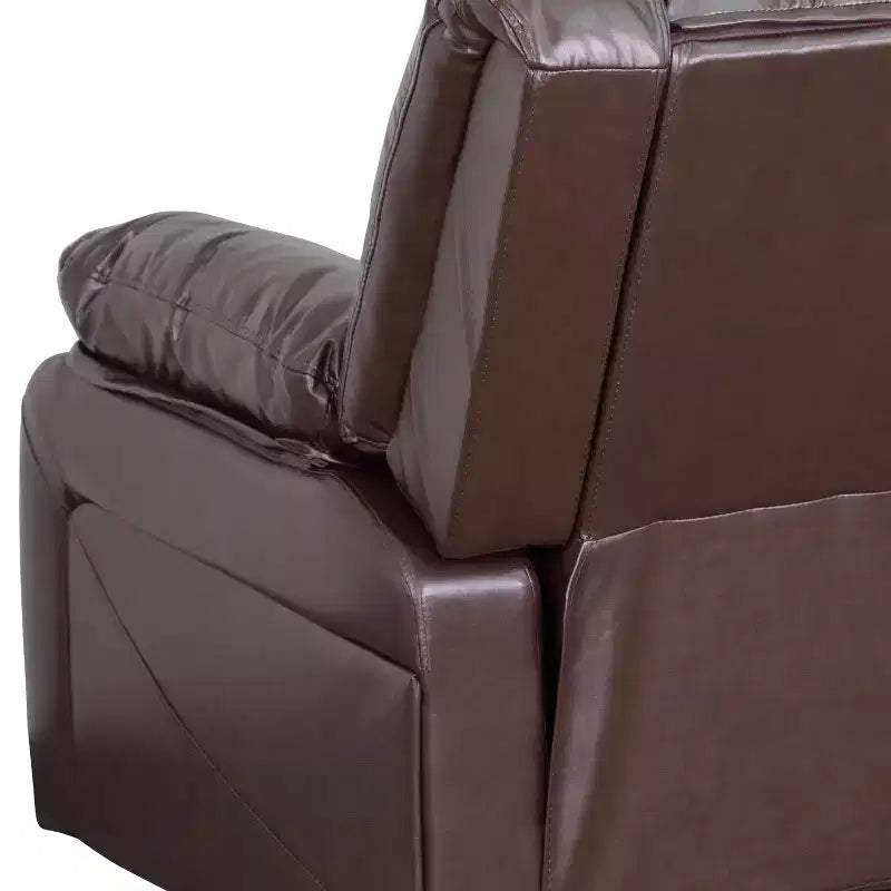 Fauteuil inclinable Emma et Oliver avec dossier rembourré et accoudoirs rembourrés
