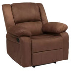 Fauteuil inclinable Emma et Oliver avec dossier rembourré et accoudoirs rembourrés