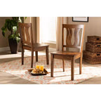 Lot de 2 chaises de salle à manger Fenton Wood – Baxton Studio