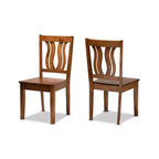 Lot de 2 chaises de salle à manger Fenton Wood – Baxton Studio
