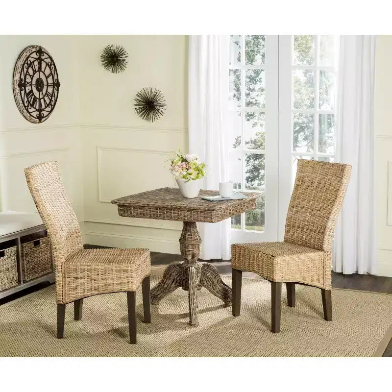 Chaise de salle à manger en osier Ozias 19 H (lot de 2) - SEA8014 - Safavieh