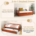 Lit de repos gigogne simple Costway à lattes en bois, plateforme pour matelas, gris/espresso/blanc