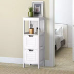 Meuble de salle de bain Costway en bois, placard au sol, étagère de rangement multifonctionnelle, organisateur de chambre à coucher