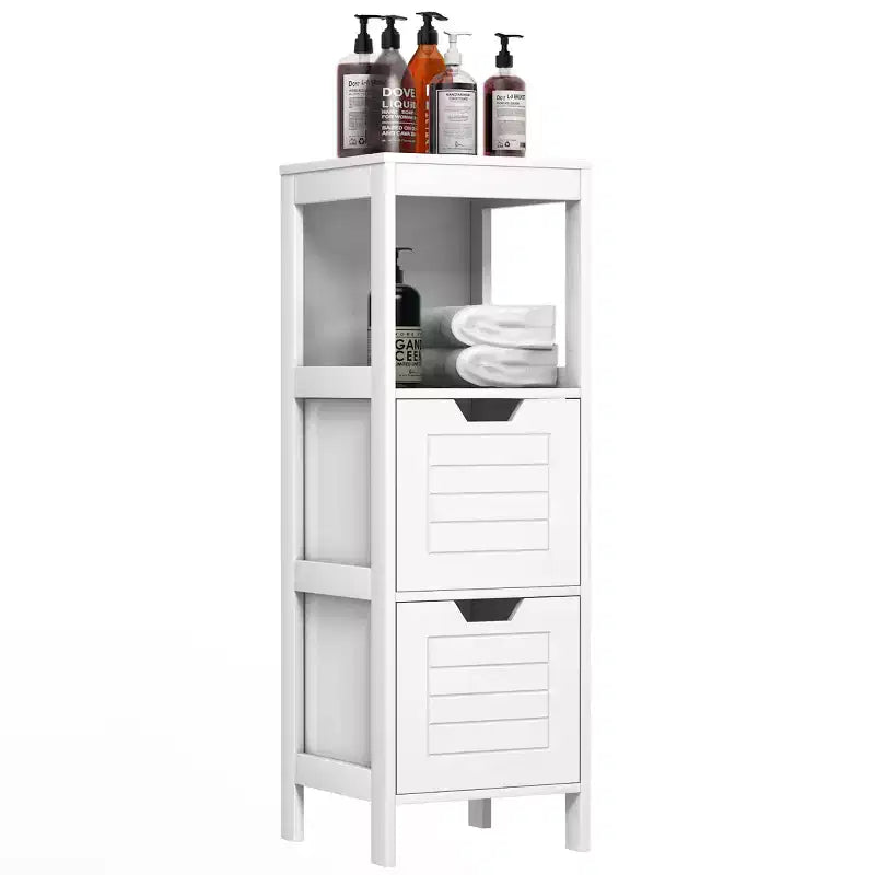 Meuble de salle de bain Costway en bois, placard au sol, étagère de rangement multifonctionnelle, organisateur de chambre à coucher
