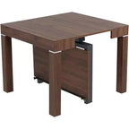 Table à manger rectangulaire en bois de noyer moderne vieilli Warhol 55 Downing Street 150,5 cm x 90,2 cm Marron avec 2 rallonges pour salon salle à manger