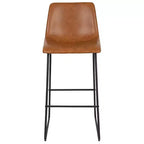Tabourets de bar Merrick Lane de 76 cm de hauteur avec siège baquet en similicuir, lot de 2