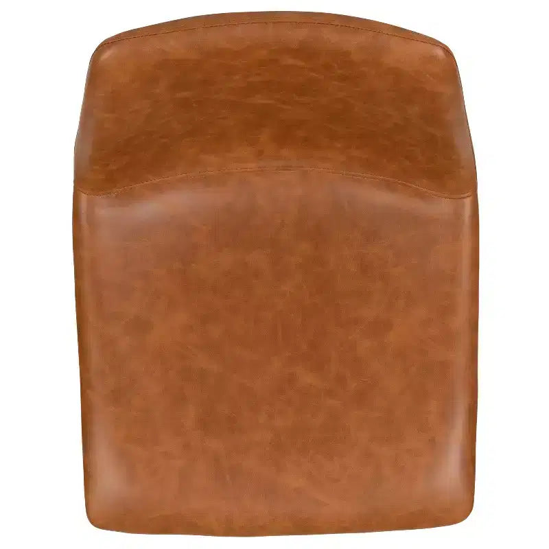 Tabourets de bar Merrick Lane de 76 cm de hauteur avec siège baquet en similicuir, lot de 2