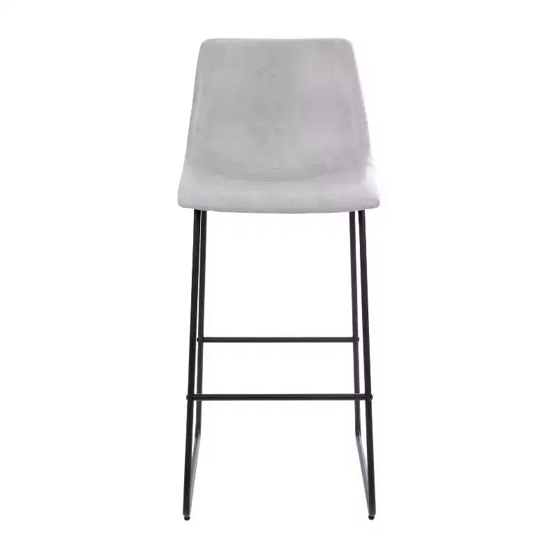 Tabourets de bar Merrick Lane de 76 cm de hauteur avec siège baquet en similicuir, lot de 2