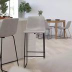 Tabourets de bar Merrick Lane de 76 cm de hauteur avec siège baquet en similicuir, lot de 2