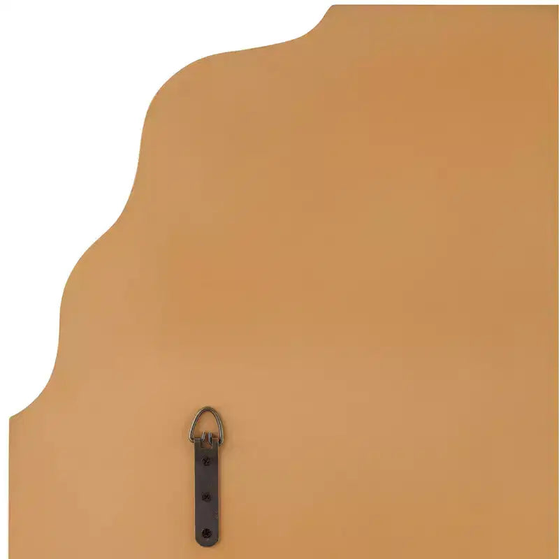 Miroir mural décoratif rectangulaire Noble Park avec cadre arqué ondulé biseauté moderne doré antique 26 de large pour salle de bain