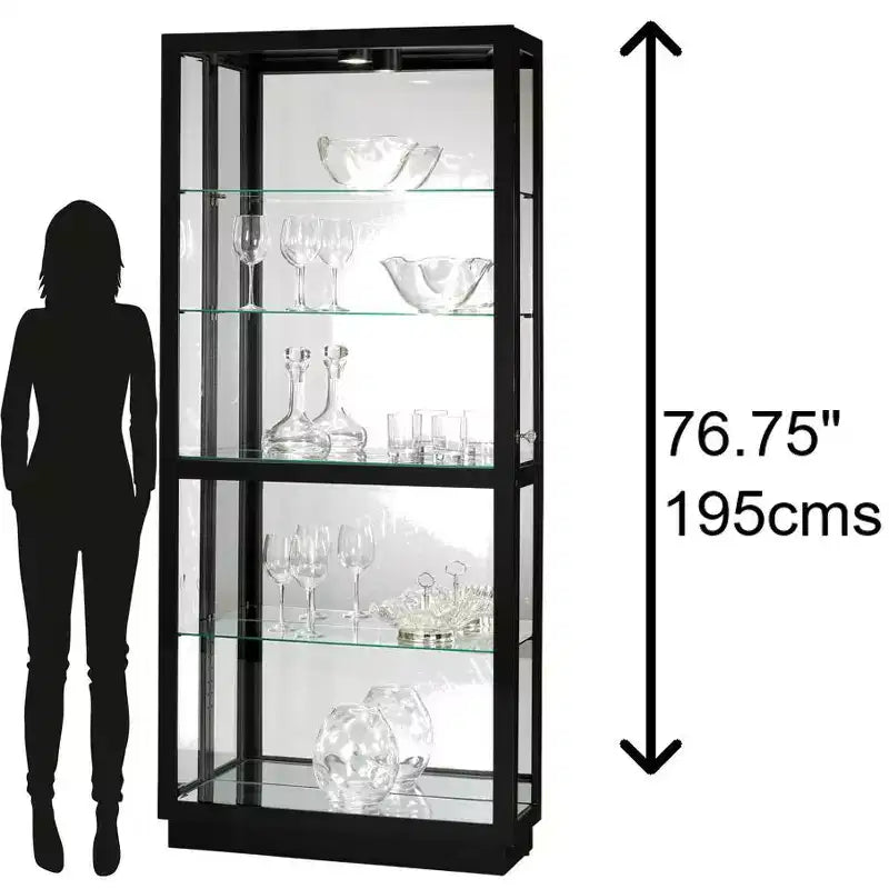 Howard Miller 680572 Jayden Iii Vitrine d'exposition 680572 Noir brillant