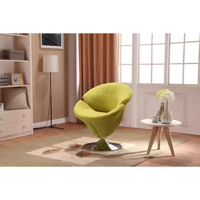 Fauteuil pivotant Tulip Velvet - Manhattan Comfort