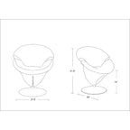 Fauteuil pivotant Tulip Velvet - Manhattan Comfort