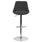 Tabouret de bar contemporain Merrick Lane, hauteur réglable, avec coussin de soutien et piètement en métal avec repose-pieds