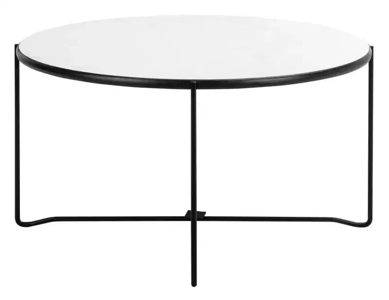 Table basse ronde Wrena - Blanc/Noir - Safavieh