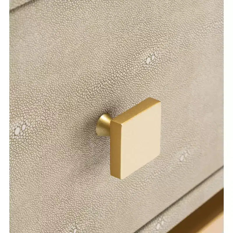 Meilana 1 Table de chevet à 1 tiroir - NST6403 - Taupe clair/Laiton - Safavieh