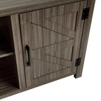Meuble TV Merrick Lane style porte de grange 150 cm pour téléviseur jusqu'à 65 po