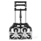 Chariot de courses pliable Costway avec six roues, diable de manutention pour monter les escaliers, chariot de transport avec cordon élastique