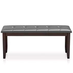 Banc de salle à manger rembourré Costway avec siège rembourré pour cuisine, chambre et entrée, gris