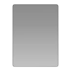 Emma and Oliver Powder Coated Metal Decorative Wall Hanging Mirror with Rounded Corners; Hangs Horizontally or Vertically