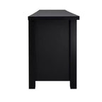 Meuble TV Emma et Oliver pour téléviseurs jusqu'à 80 pouces - Console média 65 pouces avec portes vitrées classiques et 3 étagères réglables