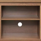 Meuble TV Emma et Oliver pour téléviseurs jusqu'à 80 pouces - Console média 65 pouces avec portes vitrées classiques et 3 étagères réglables