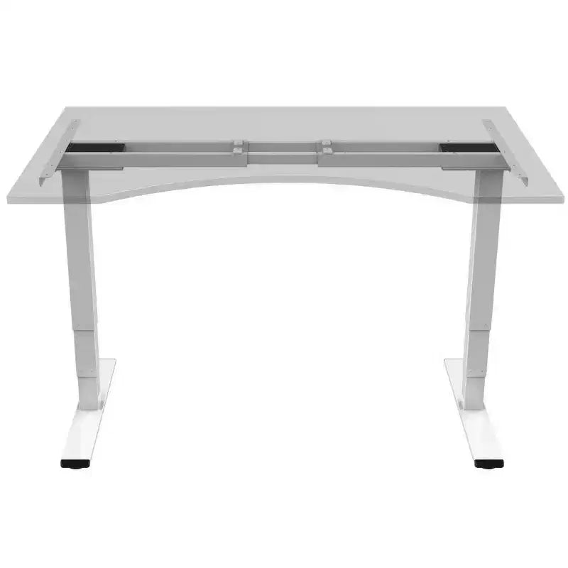 Bureau assis-debout Monoprice à deux moteurs, 3 niveaux, v2, blanc | Ergonomique pour le télétravail, le bureau, le poste de travail - Collection Workstream