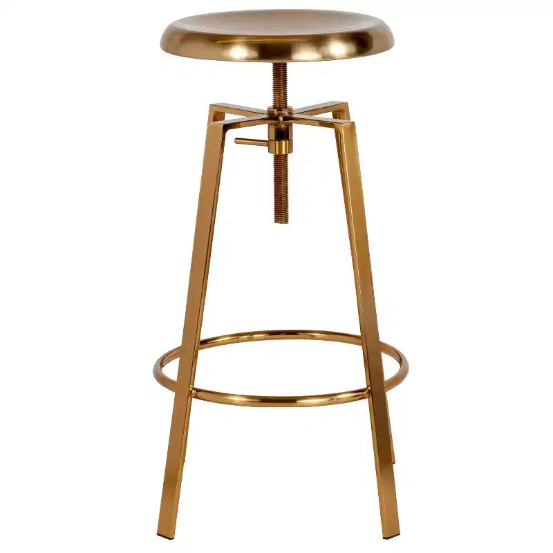 Tabouret de bar style industriel Merrick Lane avec siège pivotant réglable en hauteur