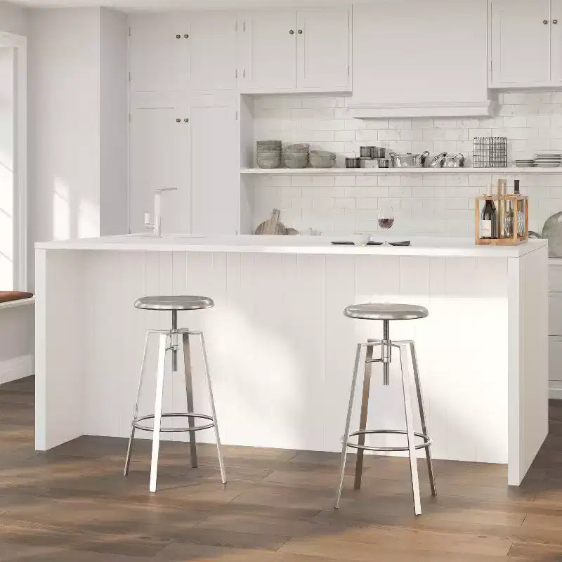 Tabouret de bar style industriel Merrick Lane avec siège pivotant réglable en hauteur