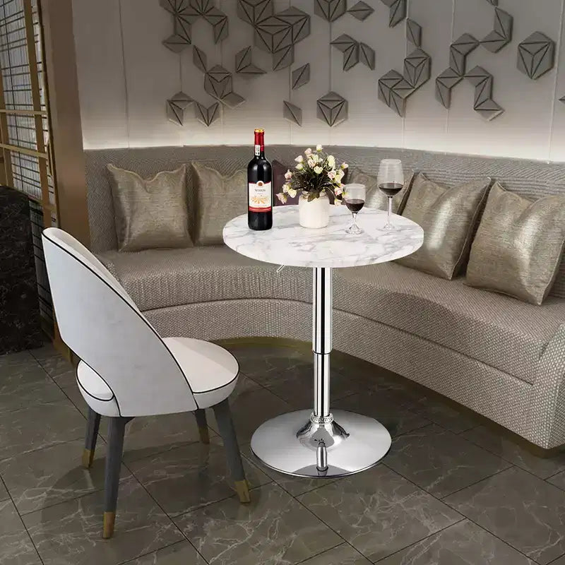 Table de bistrot ronde Costway, hauteur réglable, pivotante à 360 degrés