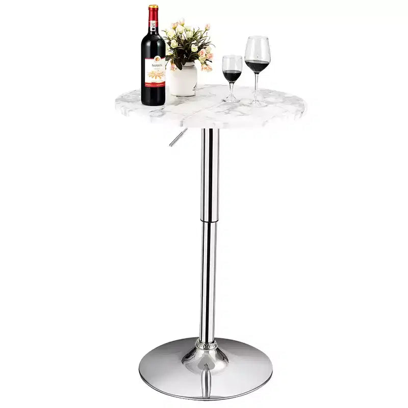 Table de bistrot ronde Costway, hauteur réglable, pivotante à 360 degrés